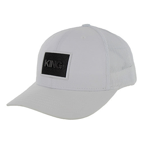 SM329 KING, TRUCKER DOUBLE SNAPABCK-WHITE/WHITE