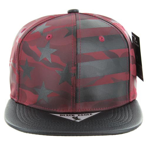 SM332 USA FLAG ( NYLON BURGUNDY CAMO)