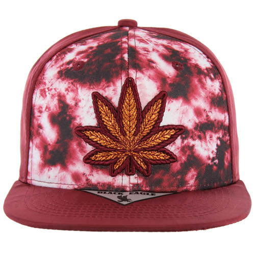 SM470 MARIJUANA , TIE DYE - BURGUNDY