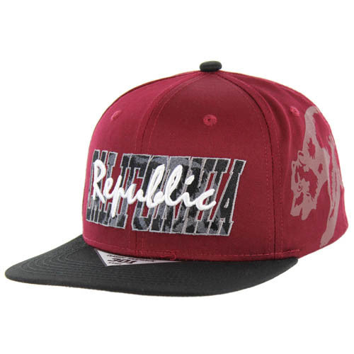 SM535 CALIFORNIA BEAR - BURGUNDY/BLACK
