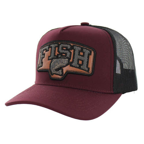 SM560 FISH, HYDRO TRUCKER-BURGUNDY/BLACK