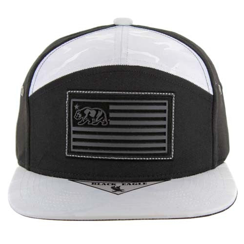 SM7175 CALI BEAR FLAG, 7 PANEL (BLACK / WHITE CAMO)
