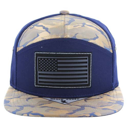 SM7175 USA FLAG , 7 PANEL (NAVY / KHAKI BLUE CAMO)