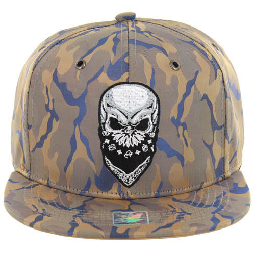 SM819 SKULL , NYLON CAMO (KHAKI BLUE)