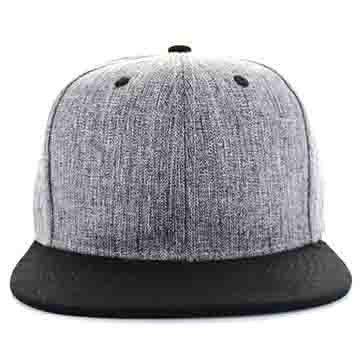SP5419 Blank Cotton Snapback (Light Grey & Black)
