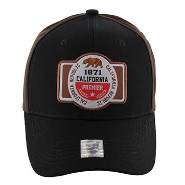 VM001 Cali Bear Velcro Cap (Black & brown)