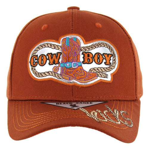 VM071 COWBOY , 100% COTTON - BURNT ORANGE