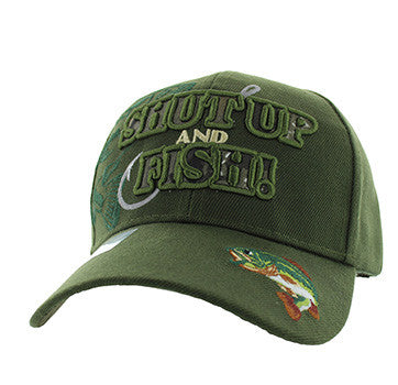 VM199 SHUT UP AND FISH - OLIVE
