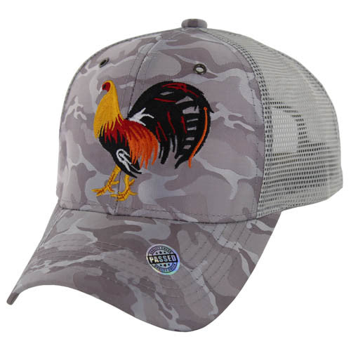 VM274 COCK , NYLON CAMO TRUCKER - GREY CAMO