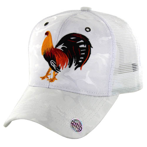 VM274 COCK , NYLON CAMO TRUCKER - WHITE CAMO
