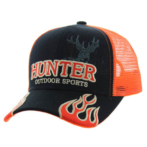 VM361 HUNTER OUTDOOR SPORTS , TRUCKER - BLACK/ORANGE
