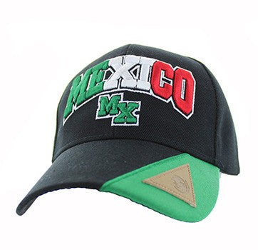 VM417 Mexico Velcro Cap (Black & Kelly Green)